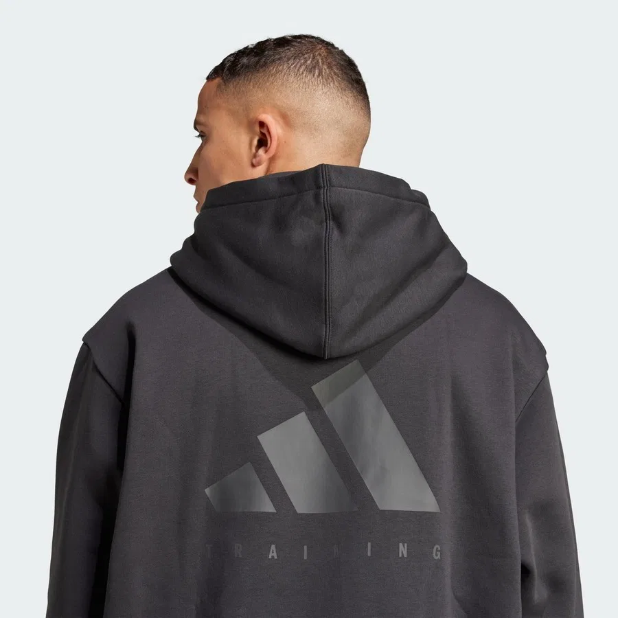 Худи оверсайз с капюшоном Performance JZ6248 Primelift Workout Oversize Hoodie adidas, Черный — фото 4