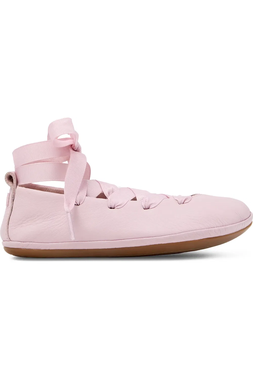 Туфли Балетки детские Camper Right Lace-Up Flat, Pastel Pink — фото 3