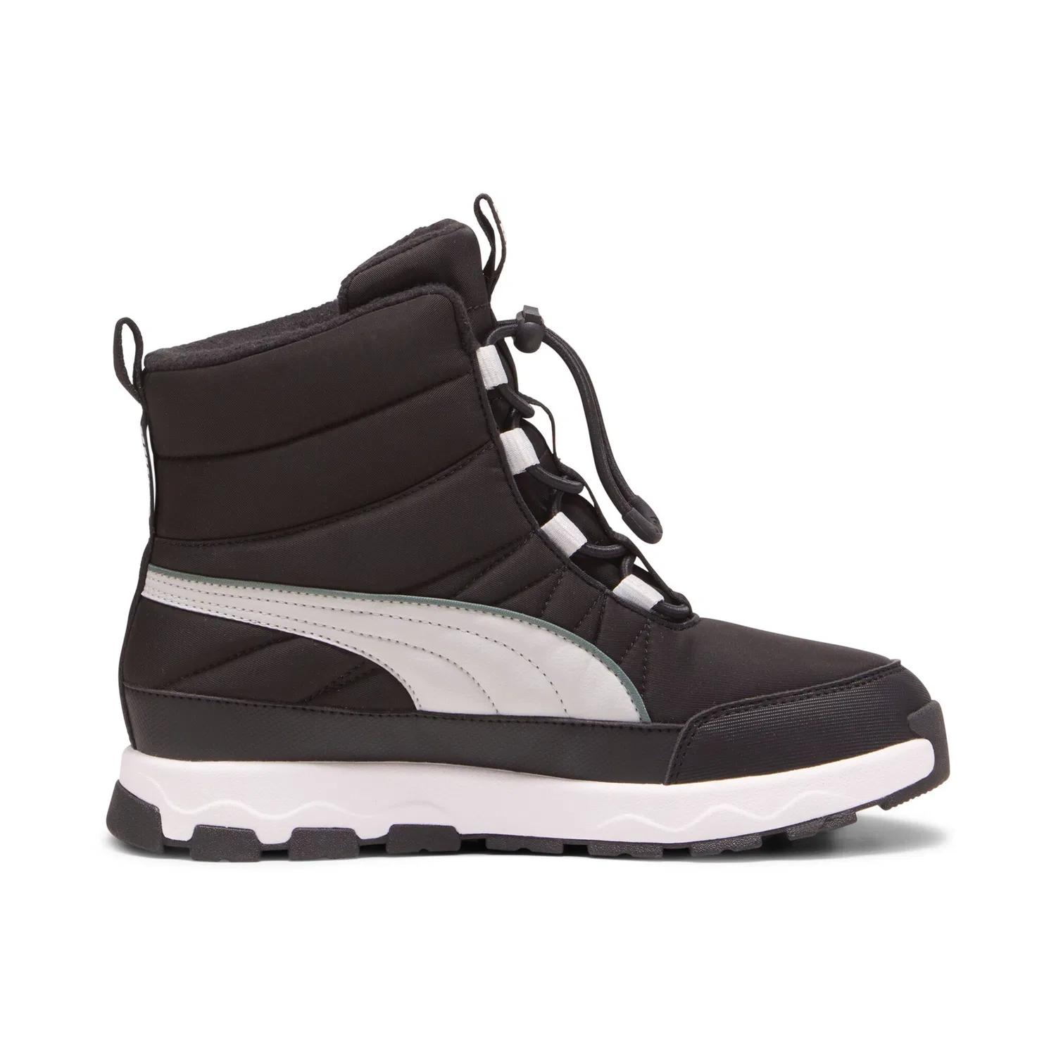Детские зимние ботинки эластичные Evolve PUMA, Black/Ash Gray/White — фото 3