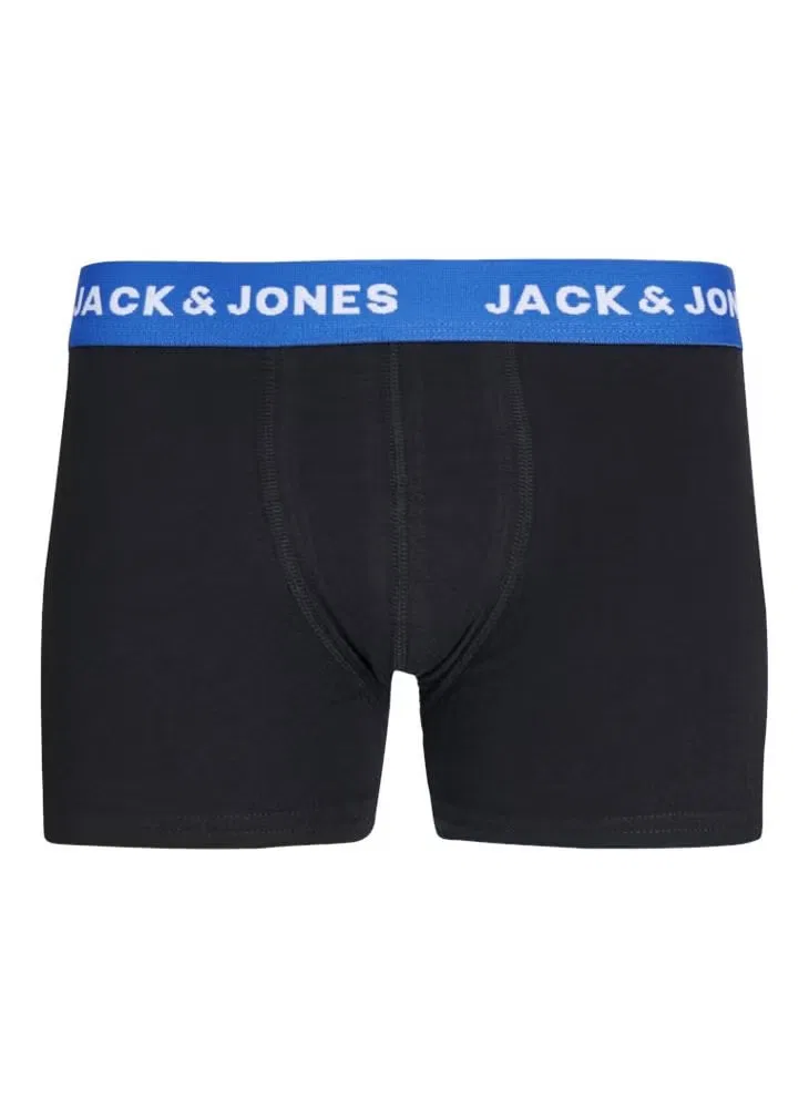 Трусы-боксеры с логотипом, комплект из 5 штук, Jack & Jones Junior, синий — фото 4