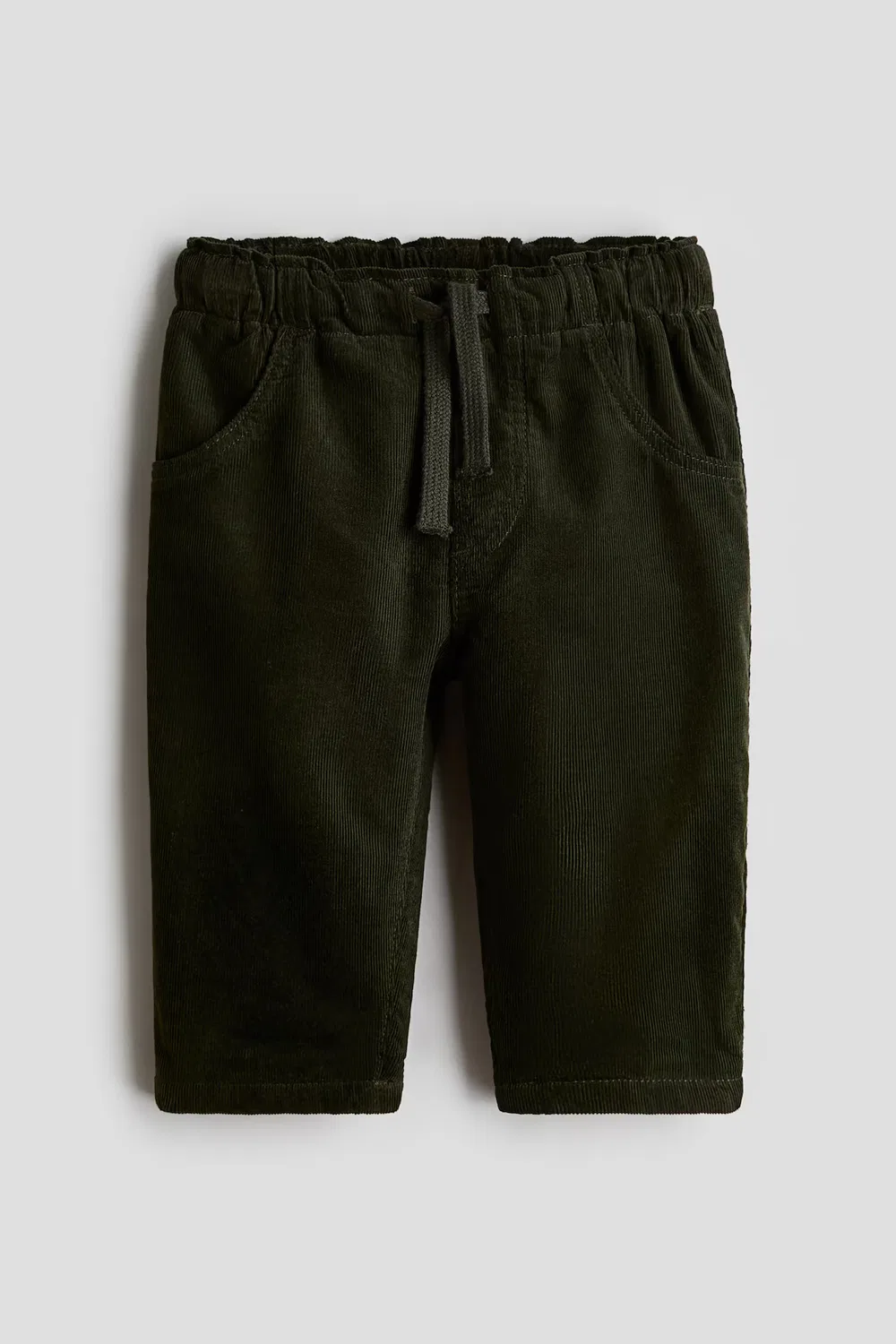 Хлопковые вельветовые спортивные брюки H&M, Dunkles Khakigrün