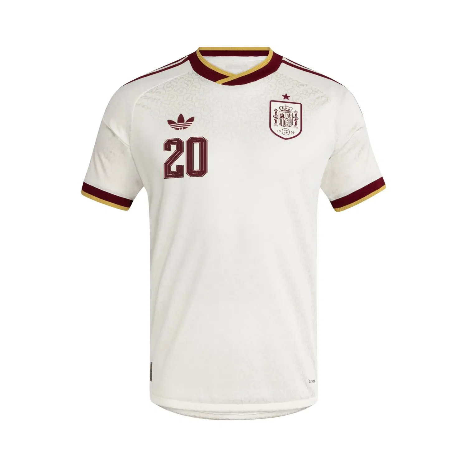 Оригинальная гостевая футболка Adidas сборной Испании №26 имени Педри, белый