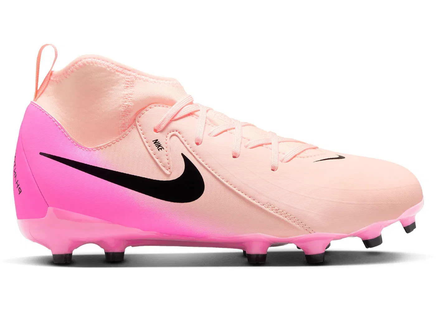 Детские бутсы Nike Phantom Luna 2 Academy FG, Crimson Tint Pink Blast Black