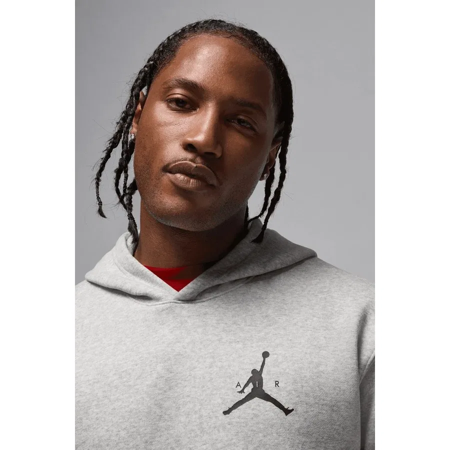 Свитшот мужской с капюшоном Jumpman Fleece Pullover Nike, Серый — фото 3