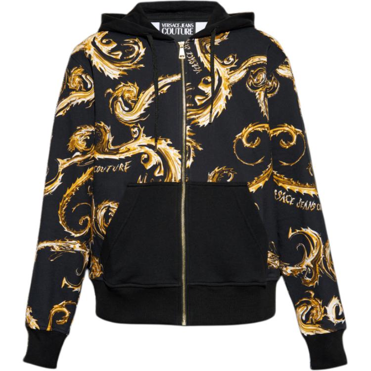 

VERSACE JEANS COUTURE Барокко худи с принтом, Black