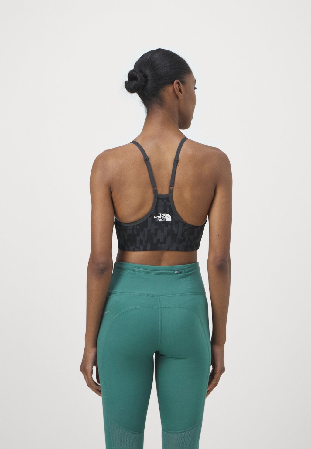 

Спортивный бюстгальтер средней поддержки FLEX LIGHT BRA PRINT The North Face, темно-серый