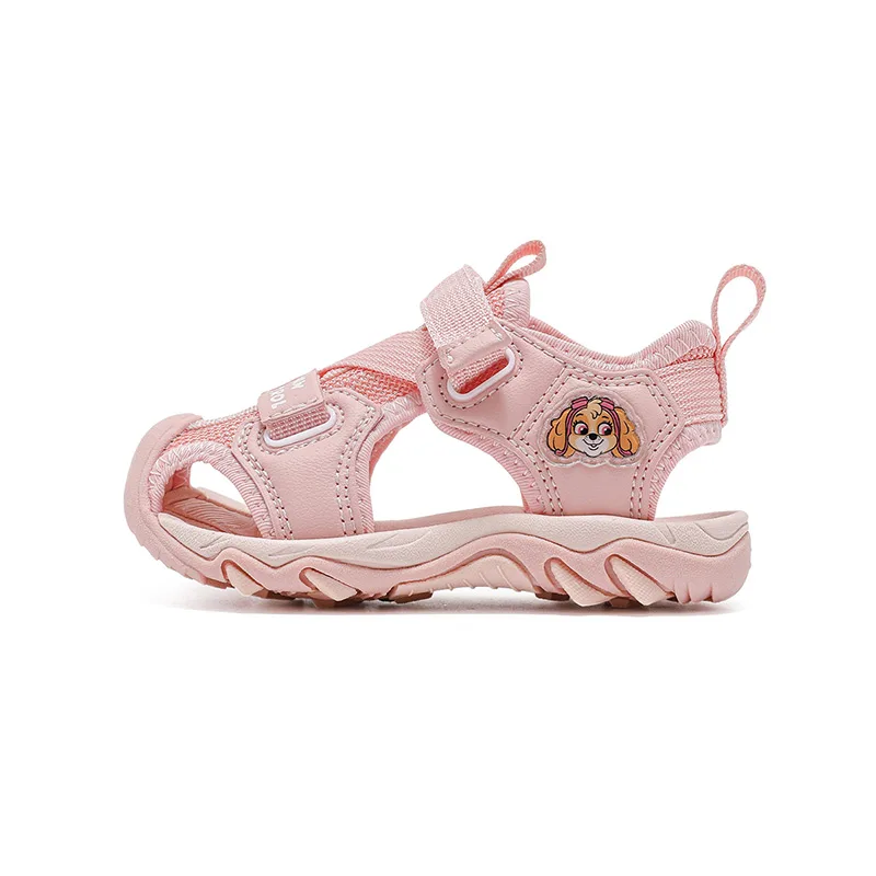 Детские сандалии на низком ходу из искусственной кожи и текстиля PAW PATROL, Pink Skye
