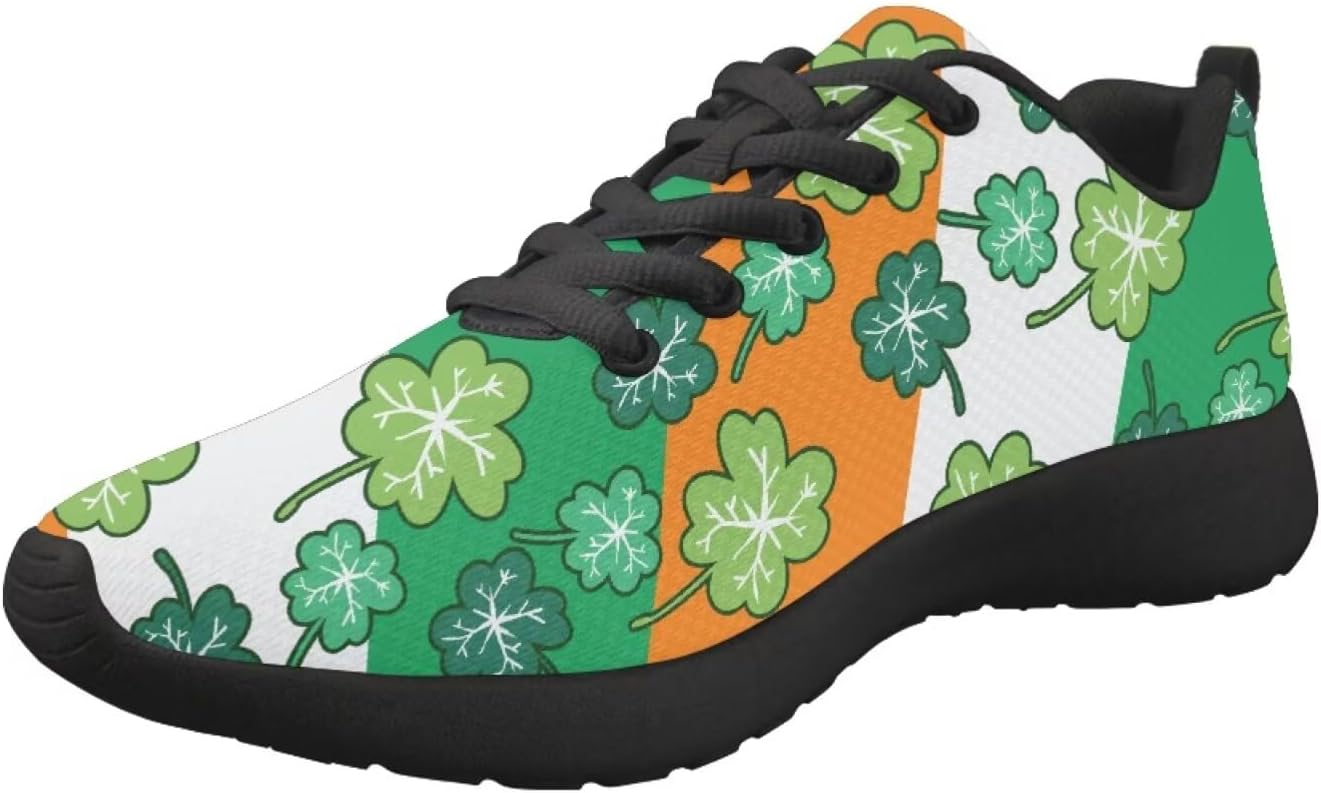 

Кроссовки chaqlin Fashion для бега Новинка Мужские сетчатые кроссовки для пар Работа Путешествия Комфорт для спортзала и фитнеса, St. Patrick Leaves