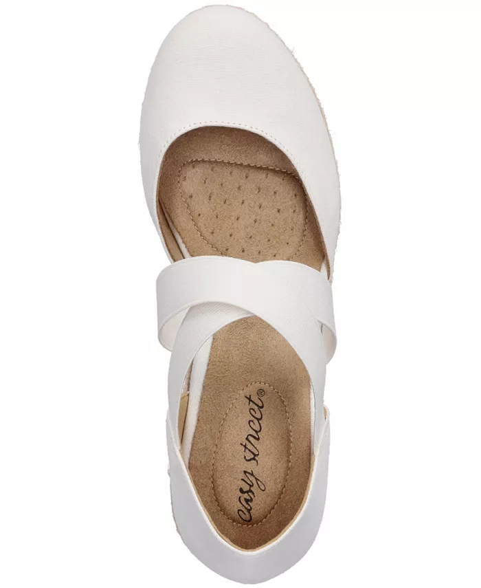 Женские эспадрильи на клиновидной подошве Pari Slip-On Easy Street, белый — фото 4