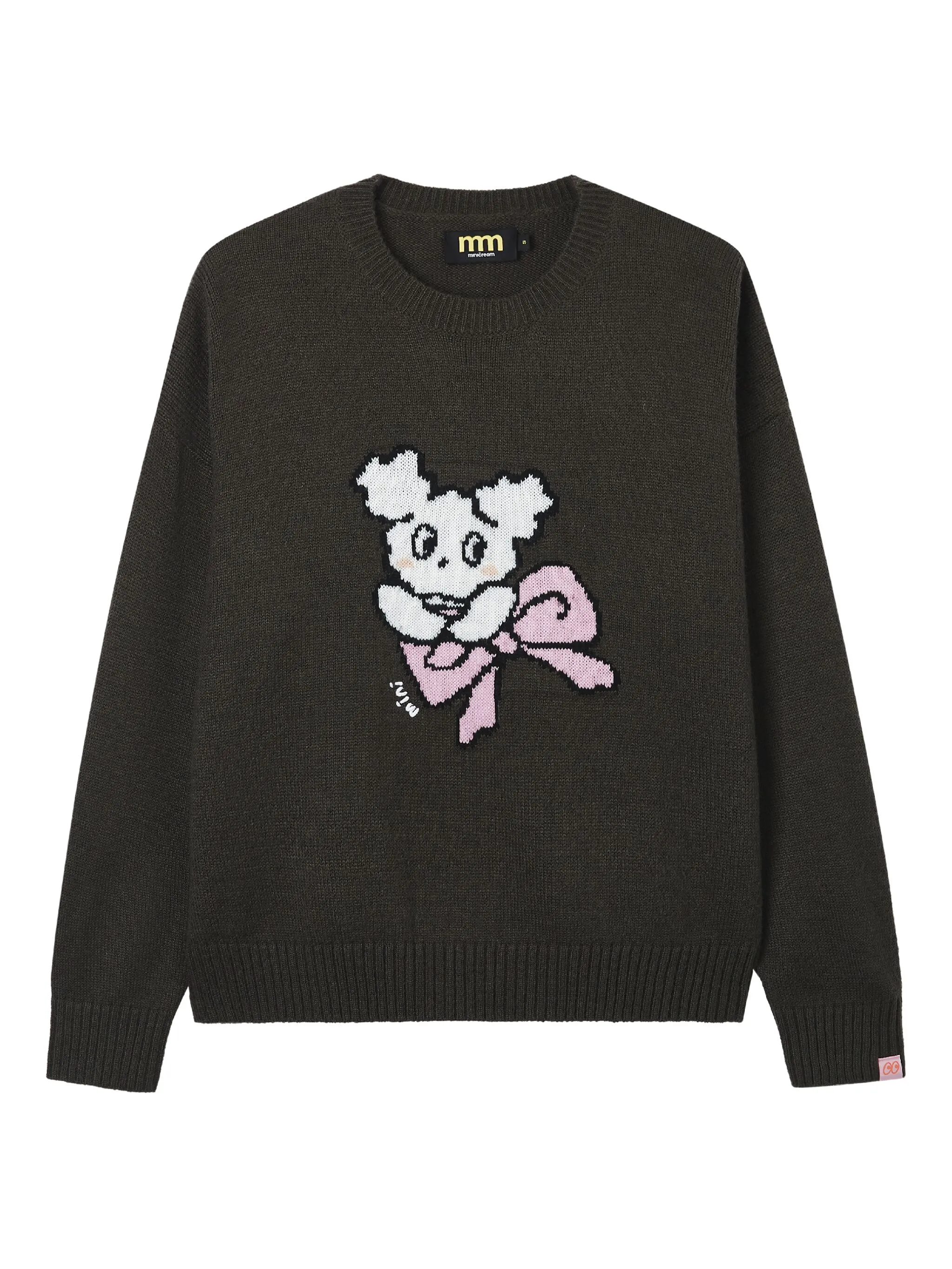 

Свитер вязки интарсия Mini Cream, коричневый