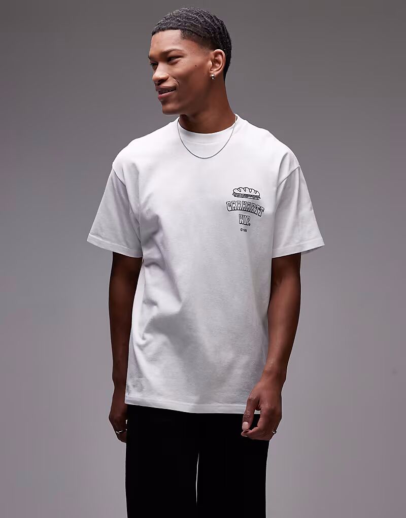 

Футболка Carhartt WIP sandwich свободного кроя белого цвета