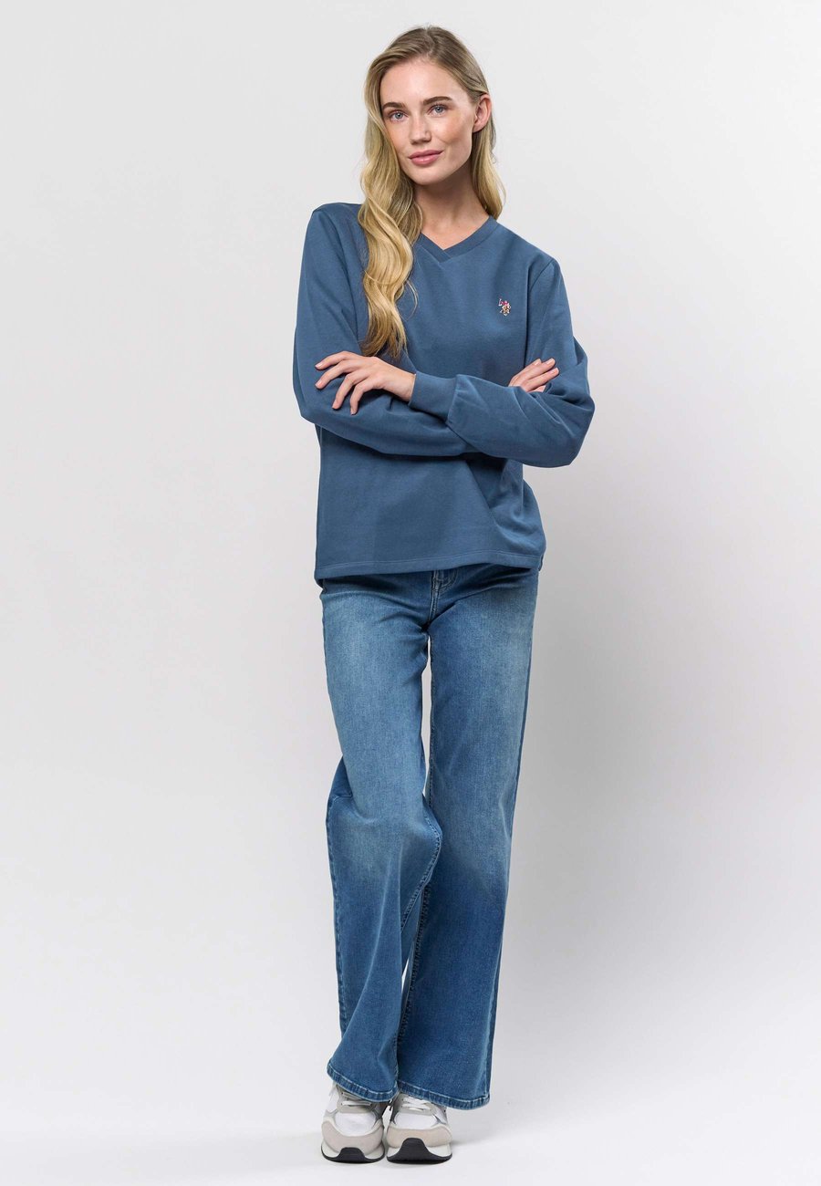 Толстовка U.S. Polo Assn. MACY V-NECK, Insignia Blue/Blue — фото 2