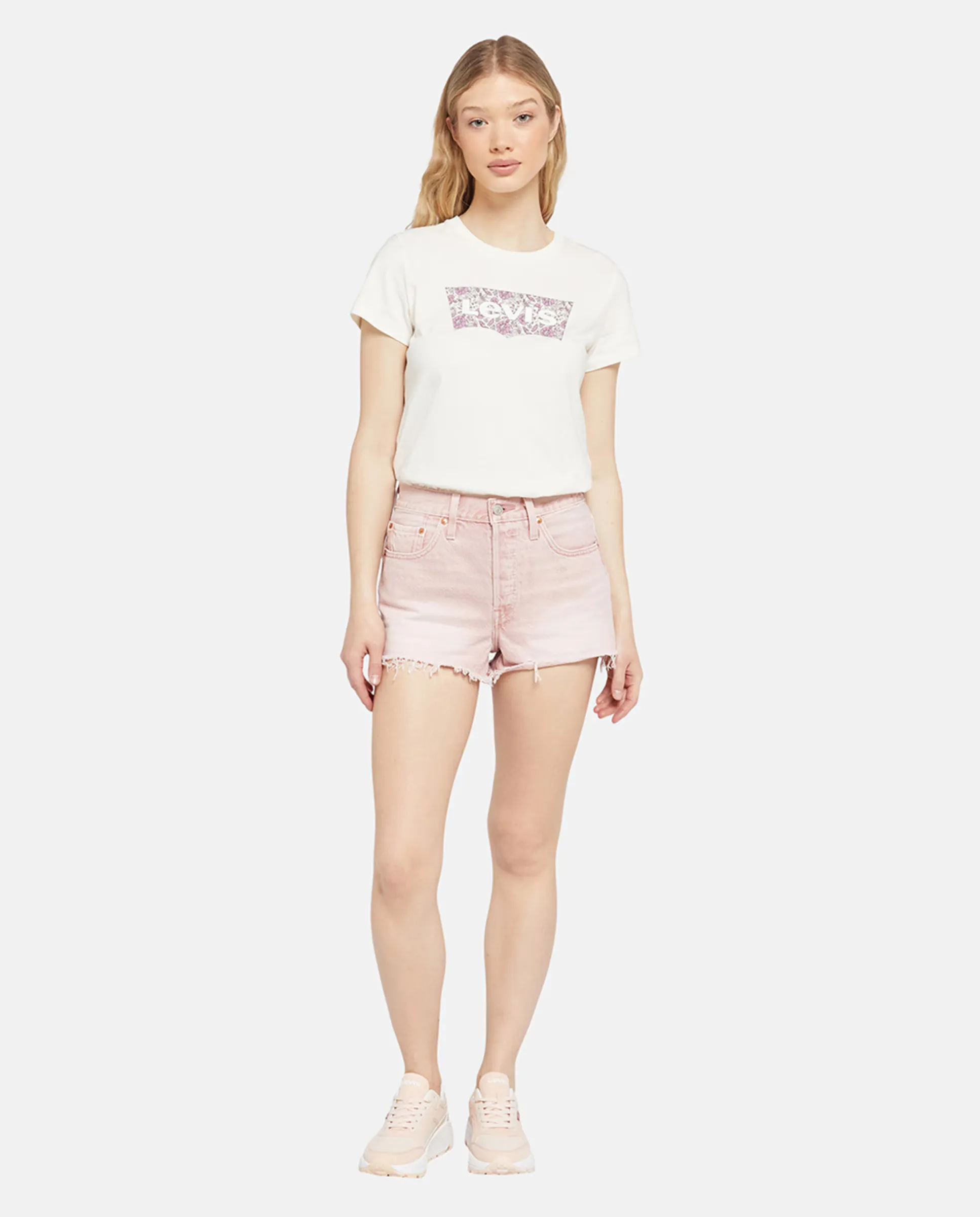 

Шорты Short vaquero de mujer 501 Original tiro alto Levi's, цвет Rosa claro