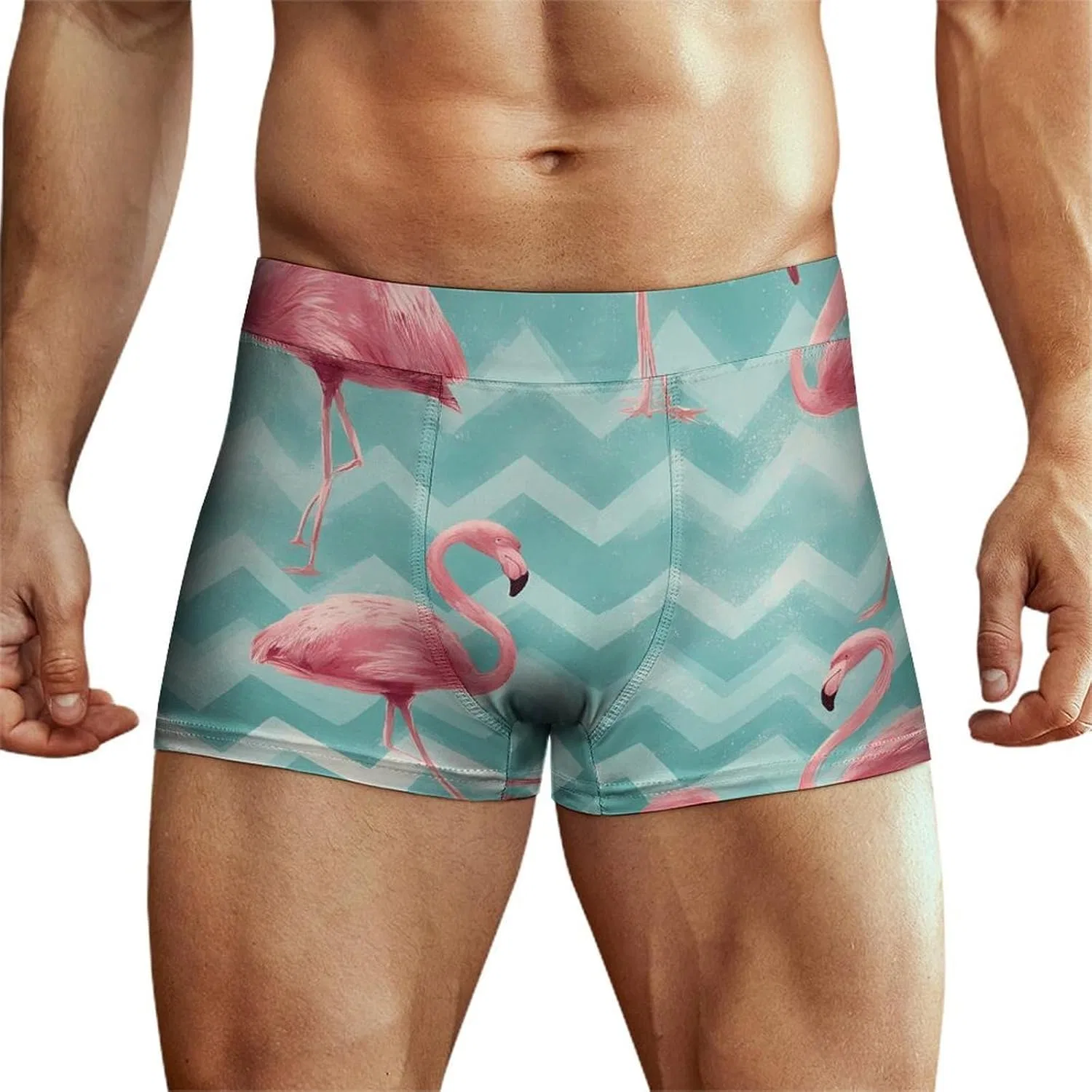 Боксеры с полосками, Flamingos Diamonds, Style-13