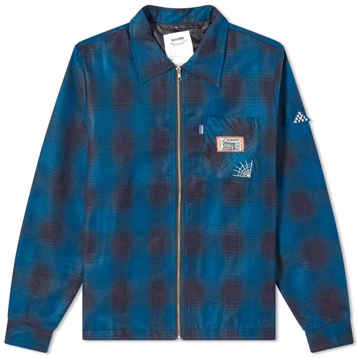 

Рубашка Deva States Cobweb Flannel Overshirt, синий