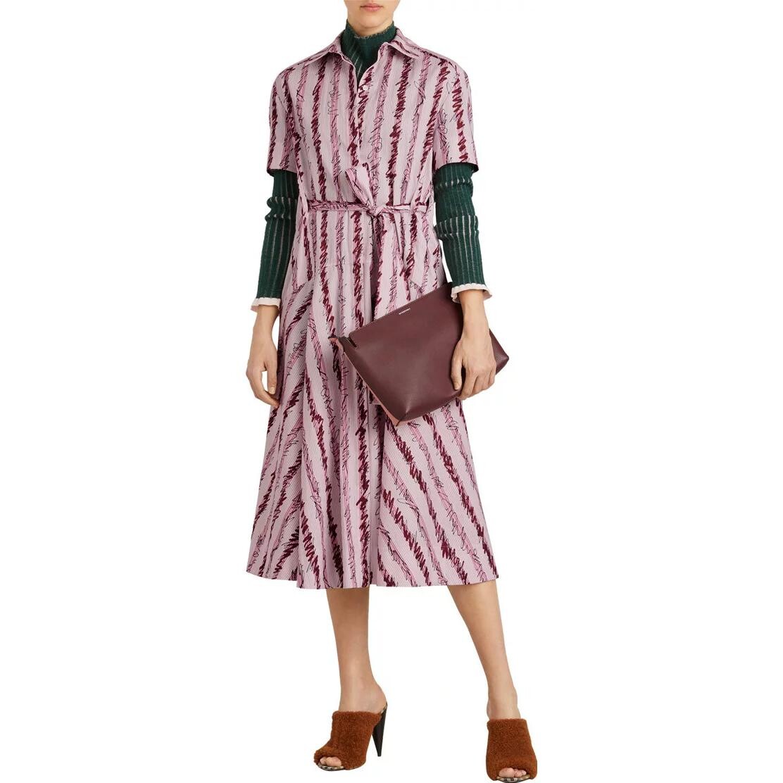 Платье женское Burberry с короткими рукавами, розовое — фото 2
