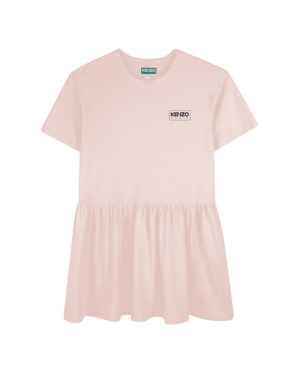 

Детское платье розового цвета из хлопка Kenzo Kids