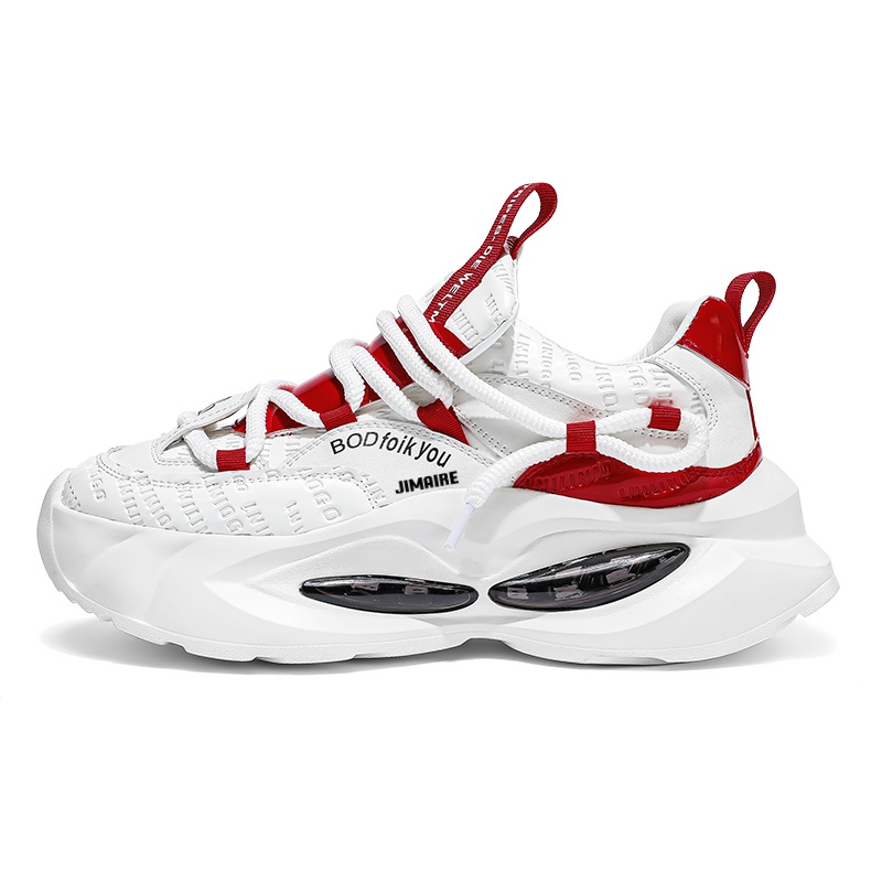 

Низкие повседневные туфли для мужчин King Jinmai, White Red