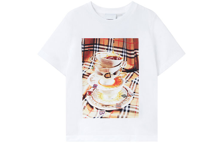 

Футболка детская Burberry с короткими рукавами, белый