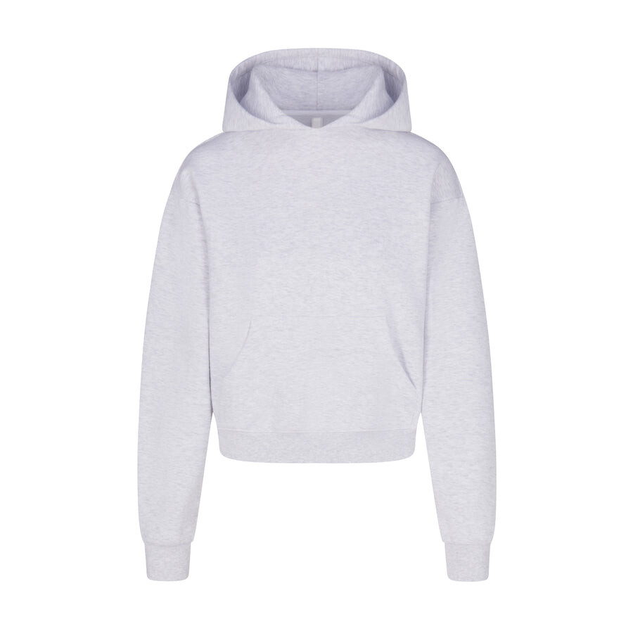 

Классическая толстовка с капюшоном SKIMS Cotton Fleece, цвет Light Heather Grey