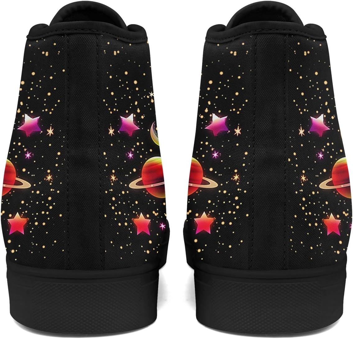 Высокие кеды на платформе AWSOLE MoonStar из хлопка для женщин, мужчин и молодежи, модная легкая обувь, стильные повседневные плоские кроссовки для ходьбы, черный/оранжевый/голубой/бежевый/светло-голубой — фото 3