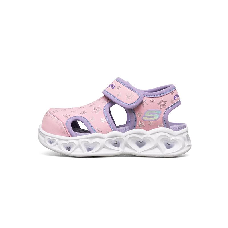 

Skechers Kids Synthetic Leather Slip Resistant Low top Toddler Shoes Pink Infant And Toddler