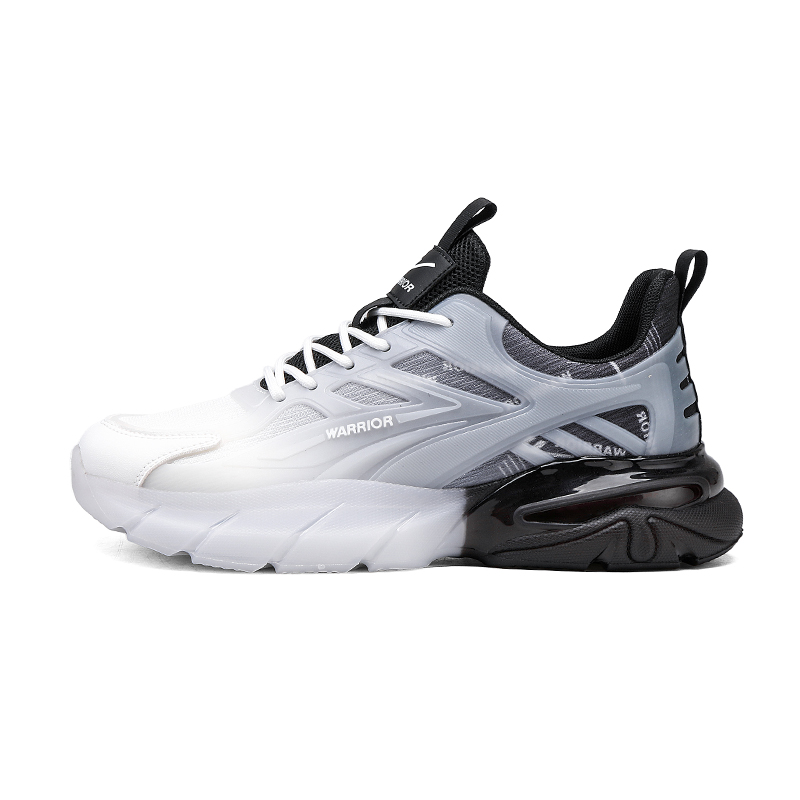 

Высокие кроссовки для бега мужские, с увеличенной амортизацией, износостойкие и легкие WARRIOR, черный/белый
