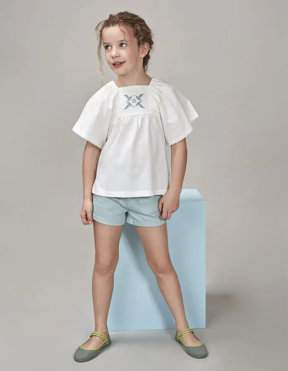 

Шорты для девочек с передними и задними карманами Gocco, светло-зеленый