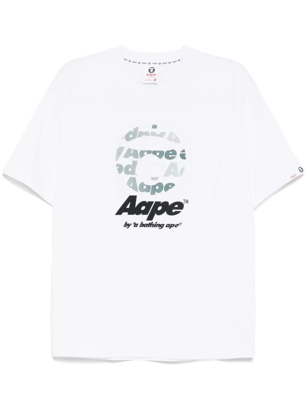 

Футболка с логотипом AAPE BY *A BATHING APE, белый