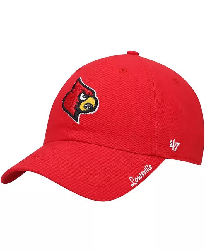 

Женская красная бейсболка Louisville Cardinals Miata Clean Up с логотипом и регулируемой головкой '47 Brand