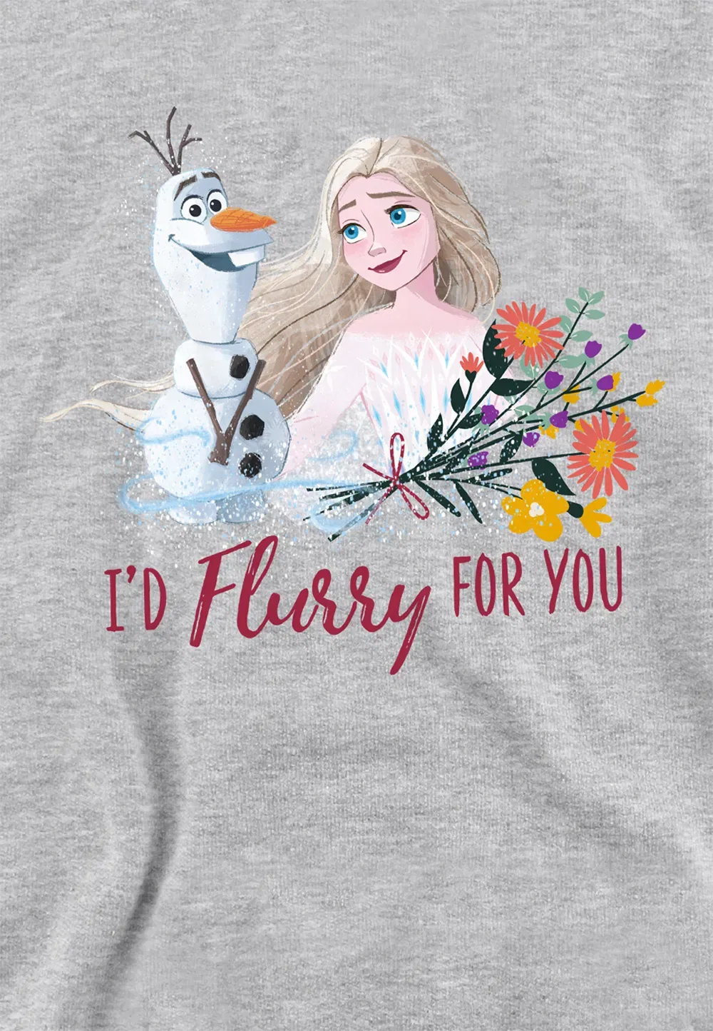 Детская толстовка Disney Frozen Olaf Elsa, серый — фото 2