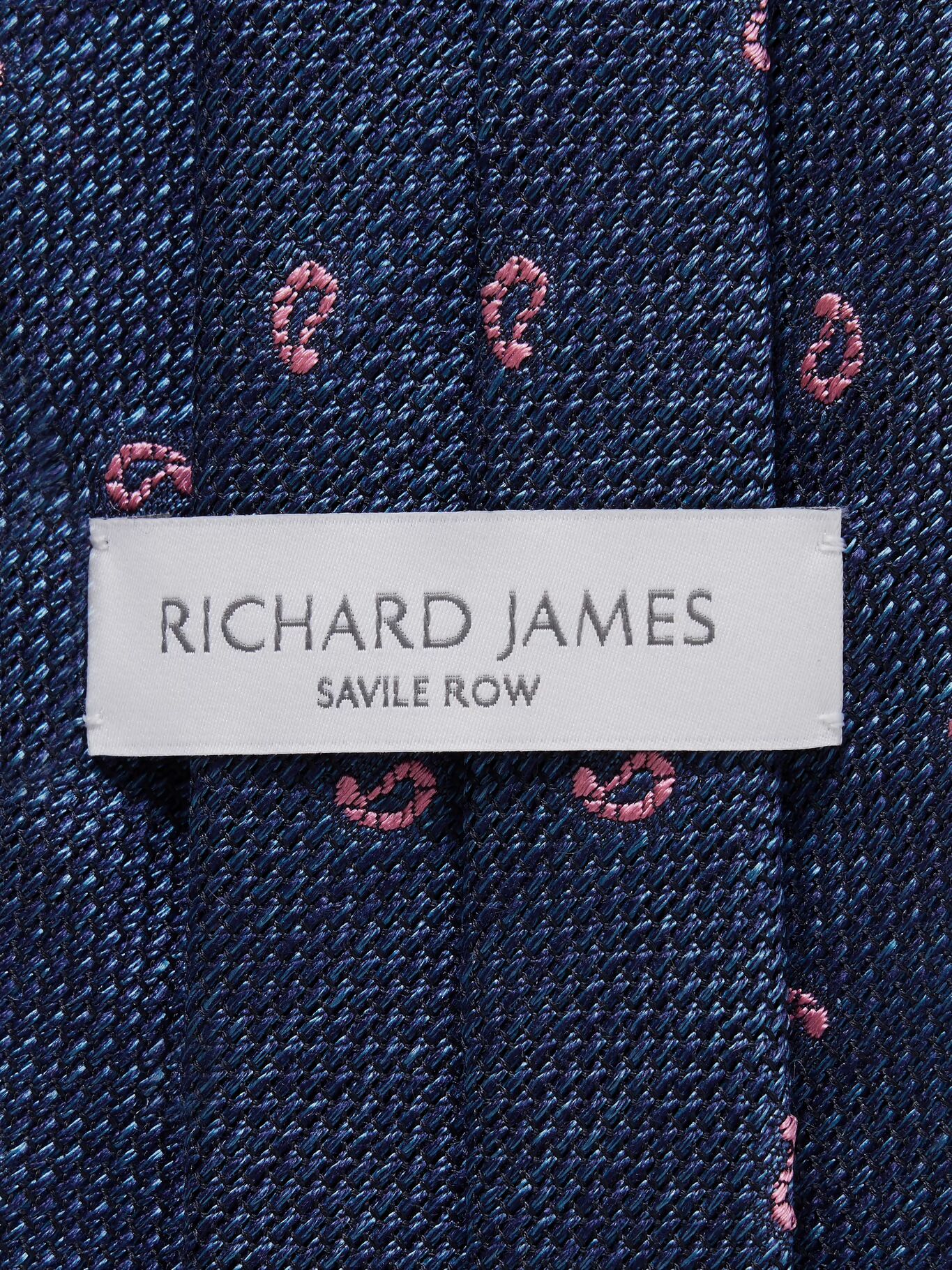 

Галстук из шелка с узором пейсли и жаккардом, 8 см RICHARD JAMES, синий