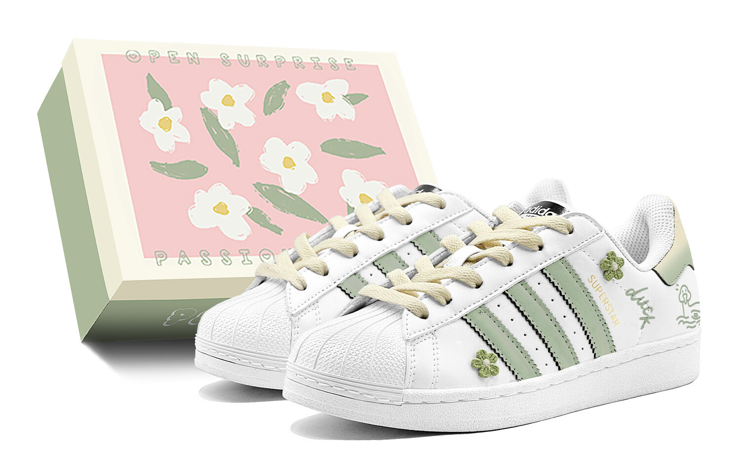

Кроссовки для скейтбординга Superstar, унисекс, низкие, белый Adidas Originals