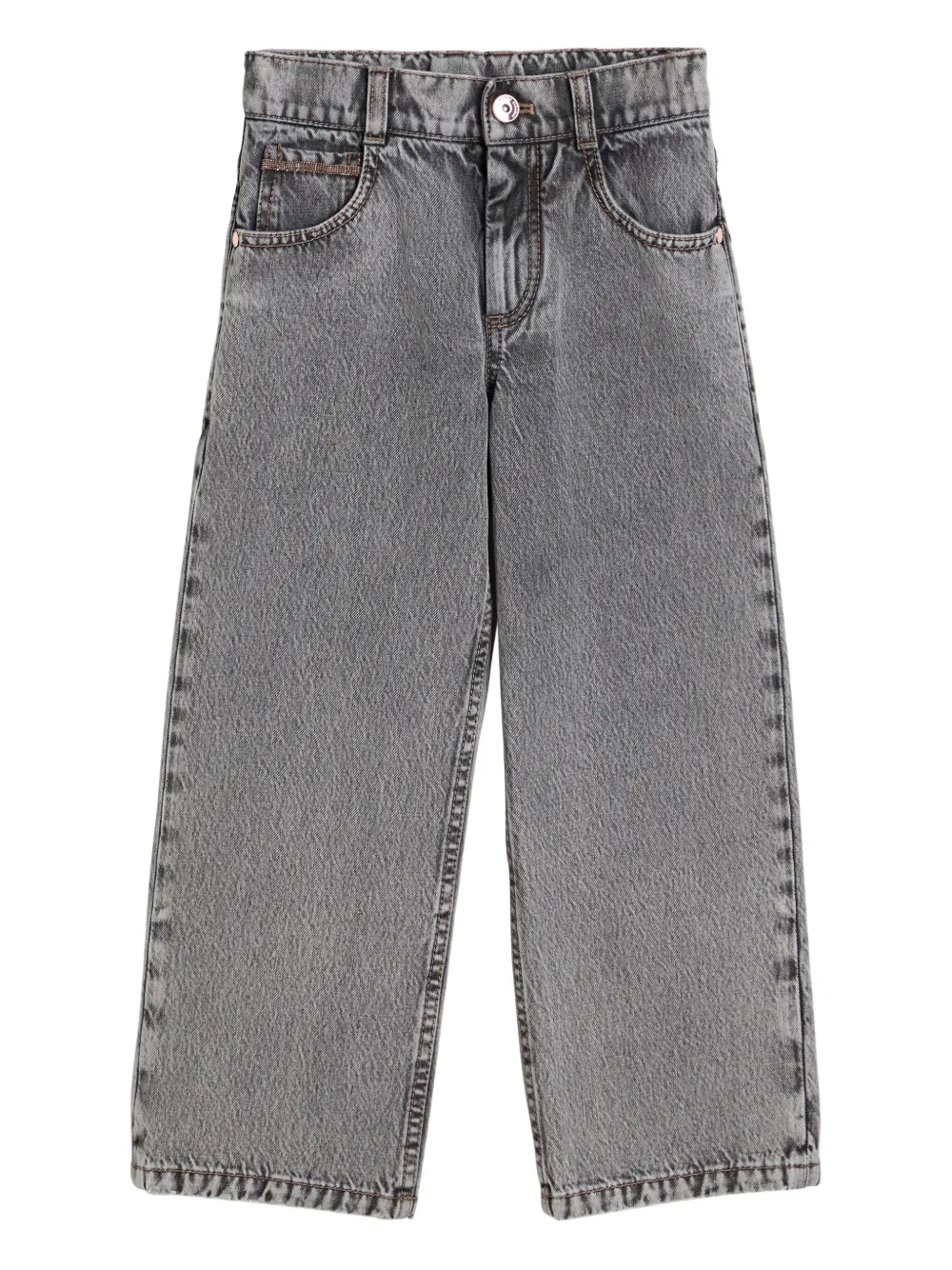 

Брюки с карманами Brunello Cucinelli Kids, серый