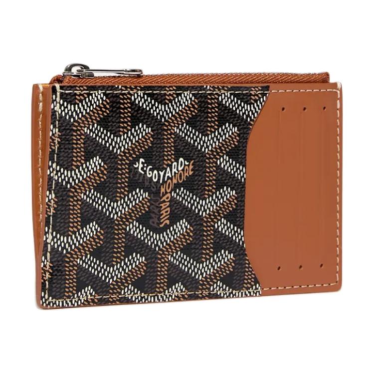 

GOYARD Кожаный картхолдер унисекс коричневый и черный