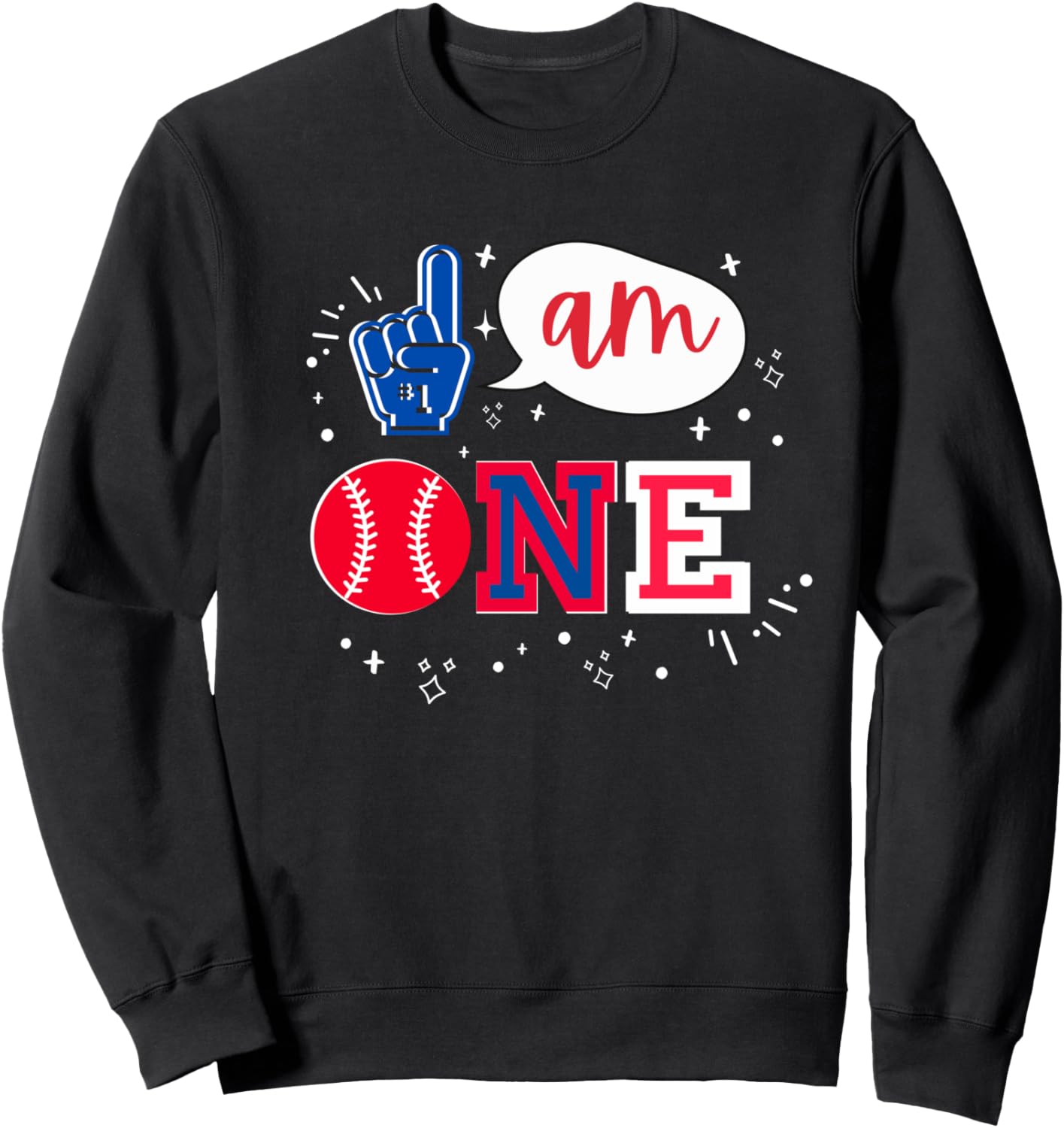 

Одинаковая толстовка на день рождения для мальчика, которому исполняется один год, в бейсбольной тематике Family Look Blue Red Sport Theme Decorations Gifts, черный