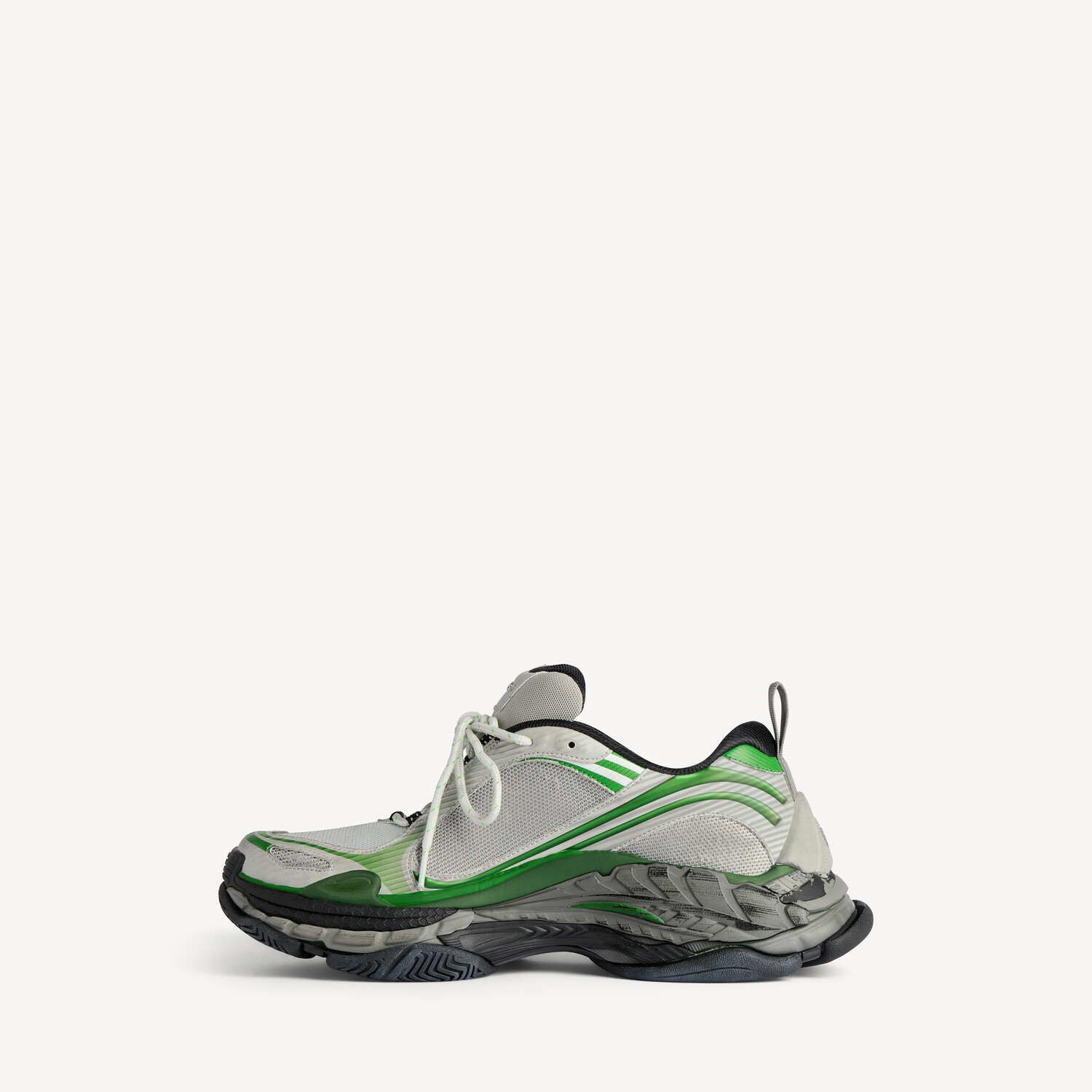 BALENCIAGA Мужские кроссовки Triple S.2 серо-зеленые — фото 3