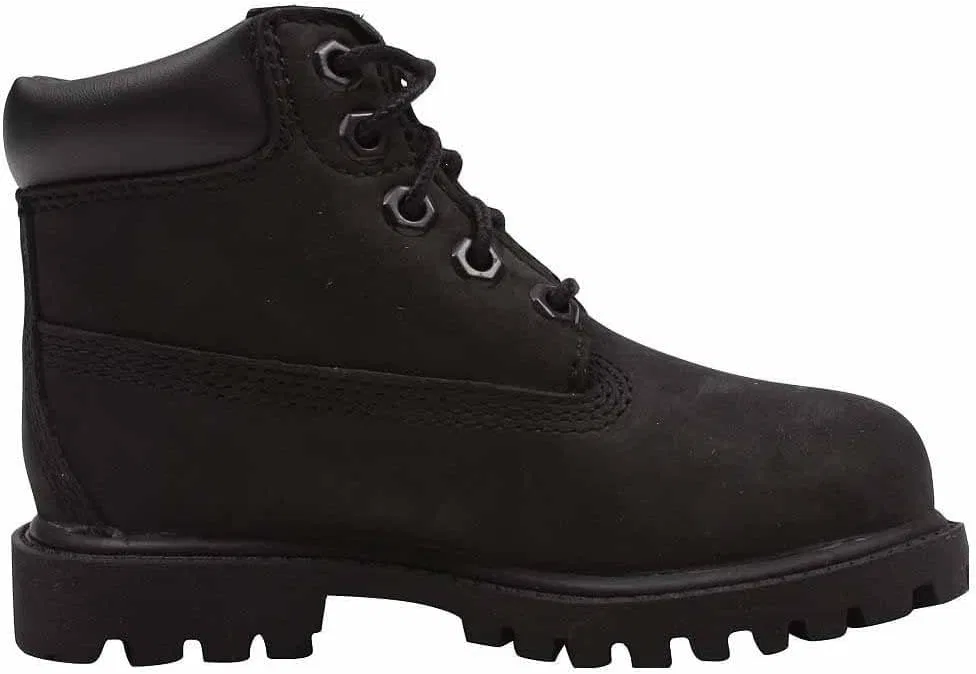 Детские водонепроницаемые ботинки Timberland унисекс высотой 6 дюймов (для малышей) на шнуровке, Black 070 — фото 4