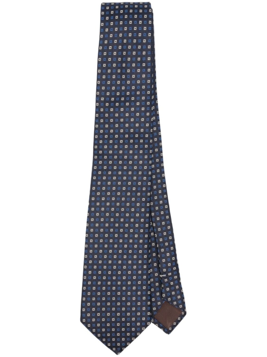

Canali шелковый галстук с жаккардовым узором, синий