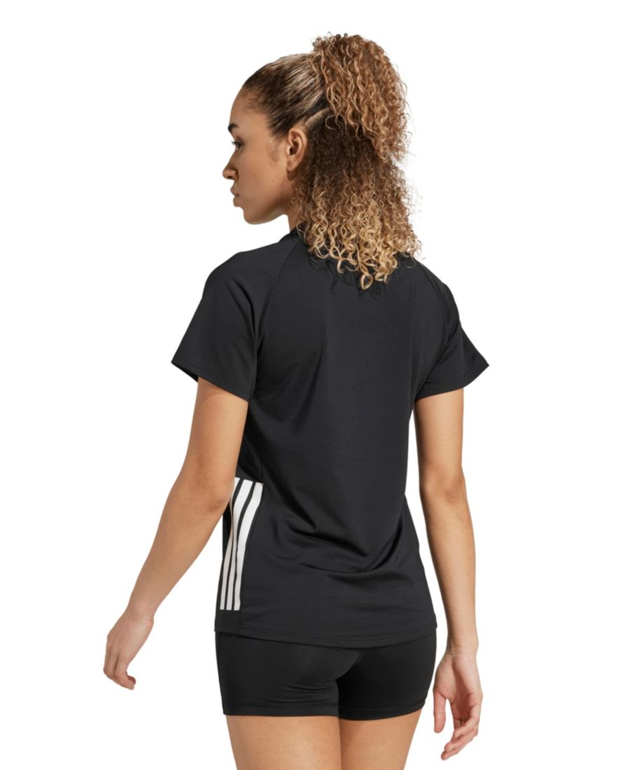 Женская волейбольная футболка с коротким рукавом HILO для тренировок Adidas, Black — фото 4