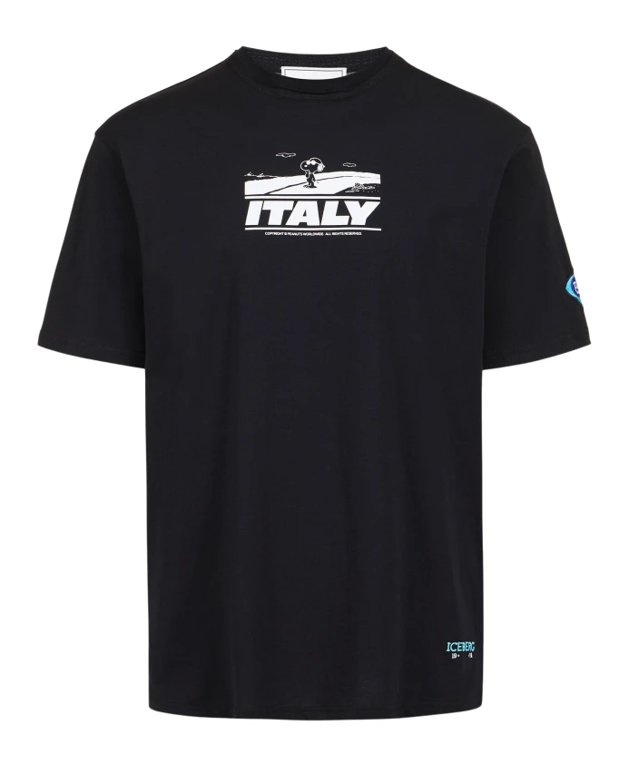 

Свободная футболка с принтом и вышивкой в стиле «Peanuts». Iceberg, черный