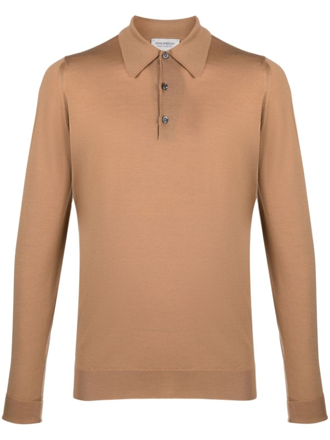 

John Smedley шерстяная рубашка поло Dorset, коричневый