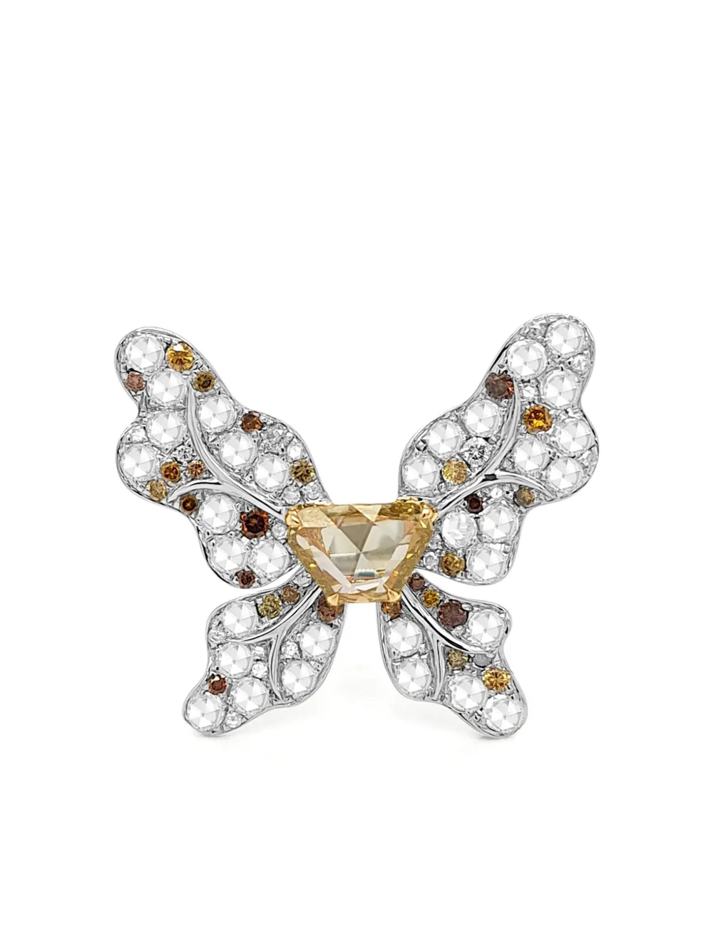 

Бриллиантовое кольцо с бабочкой из 18-каратного белого золота HYT Jewelry, серебяный