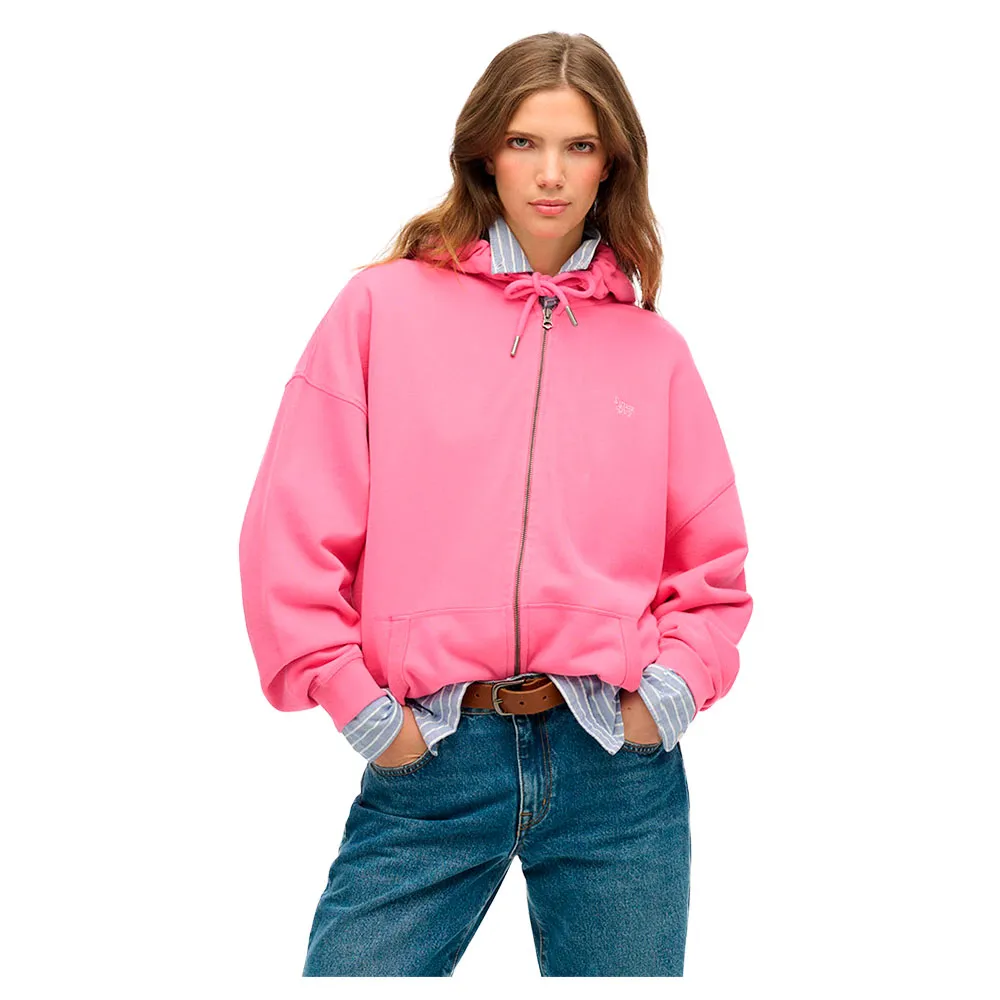 

Толстовка Superdry Studios full zip, розовый