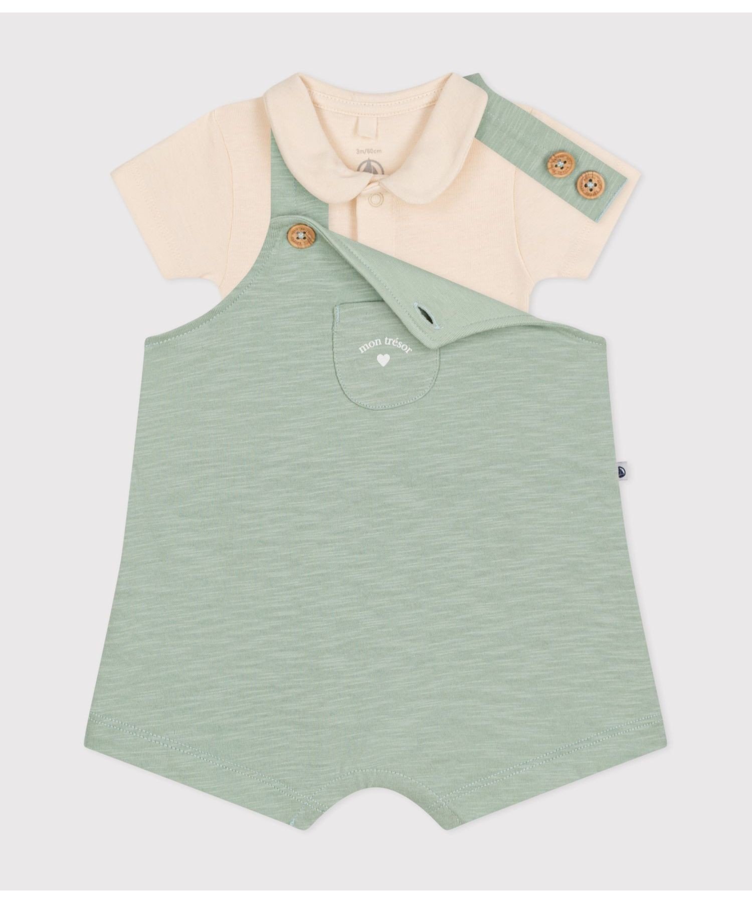 Детский комплект из 2 предметов PETIT BATEAU, Light green — фото 2
