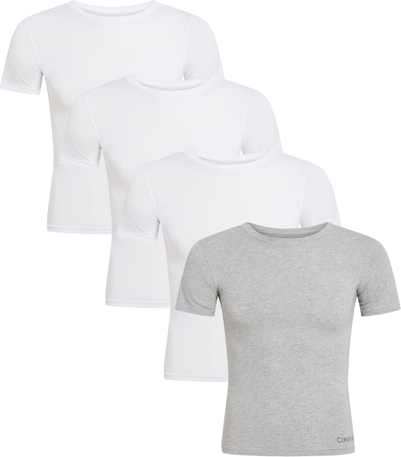 

Футболки Calvin Klein для мальчиков с коротким рукавом, хлопковые, упаковка, 4 Pack - White/Heather Grey, Белый, Футболки Calvin Klein для мальчиков с коротким рукавом, хлопковые, упаковка, 4 Pack - White/Heather Grey