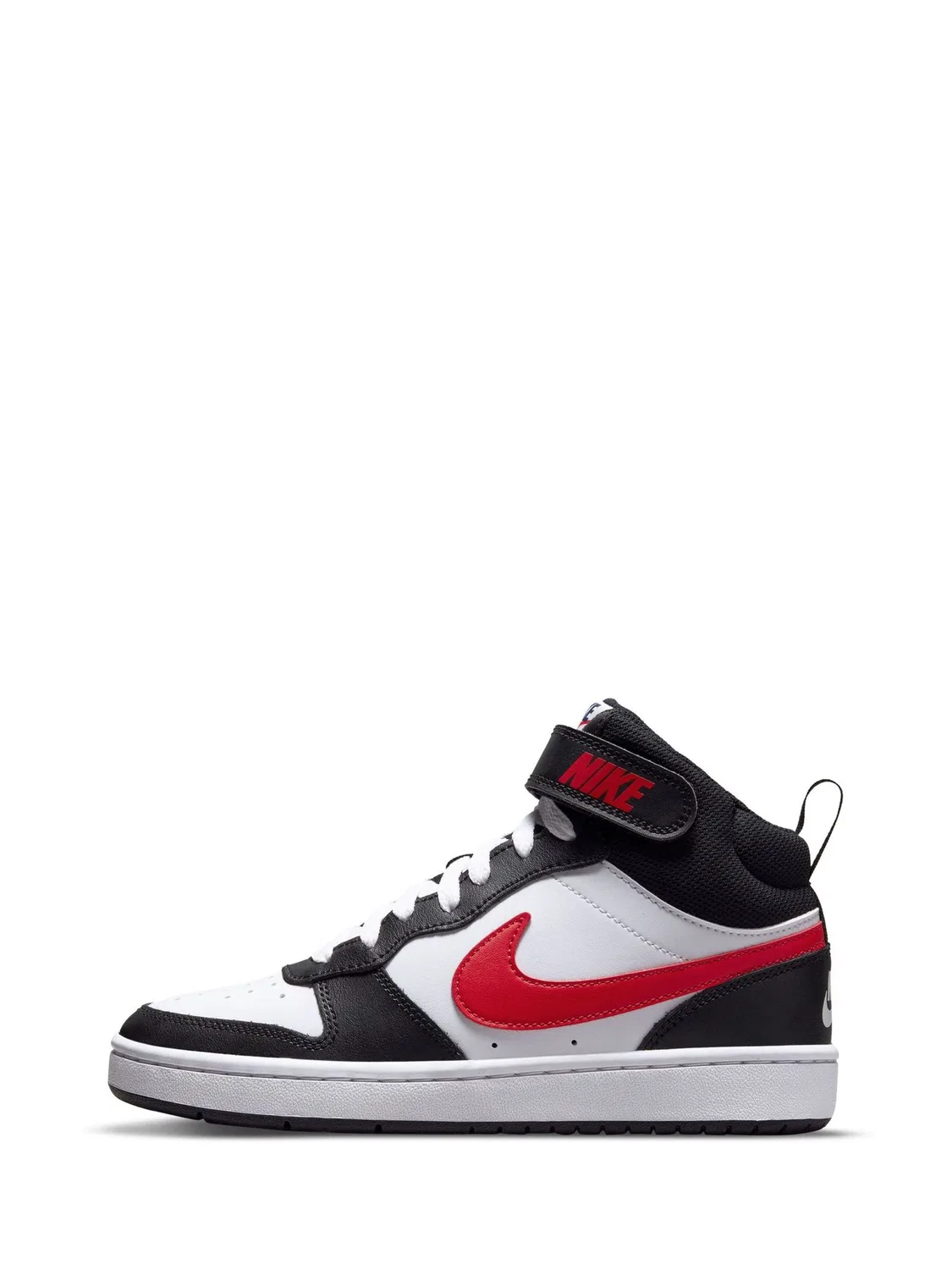 Кроссовки высокие Nike Court Borough Mid 2, белые/черные/красные — фото 2
