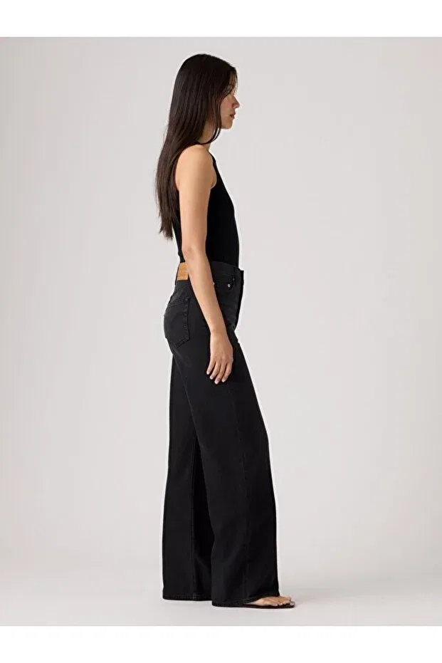 Женские джинсы с широкой штаниной None Your Business Levi's, Black — фото 4