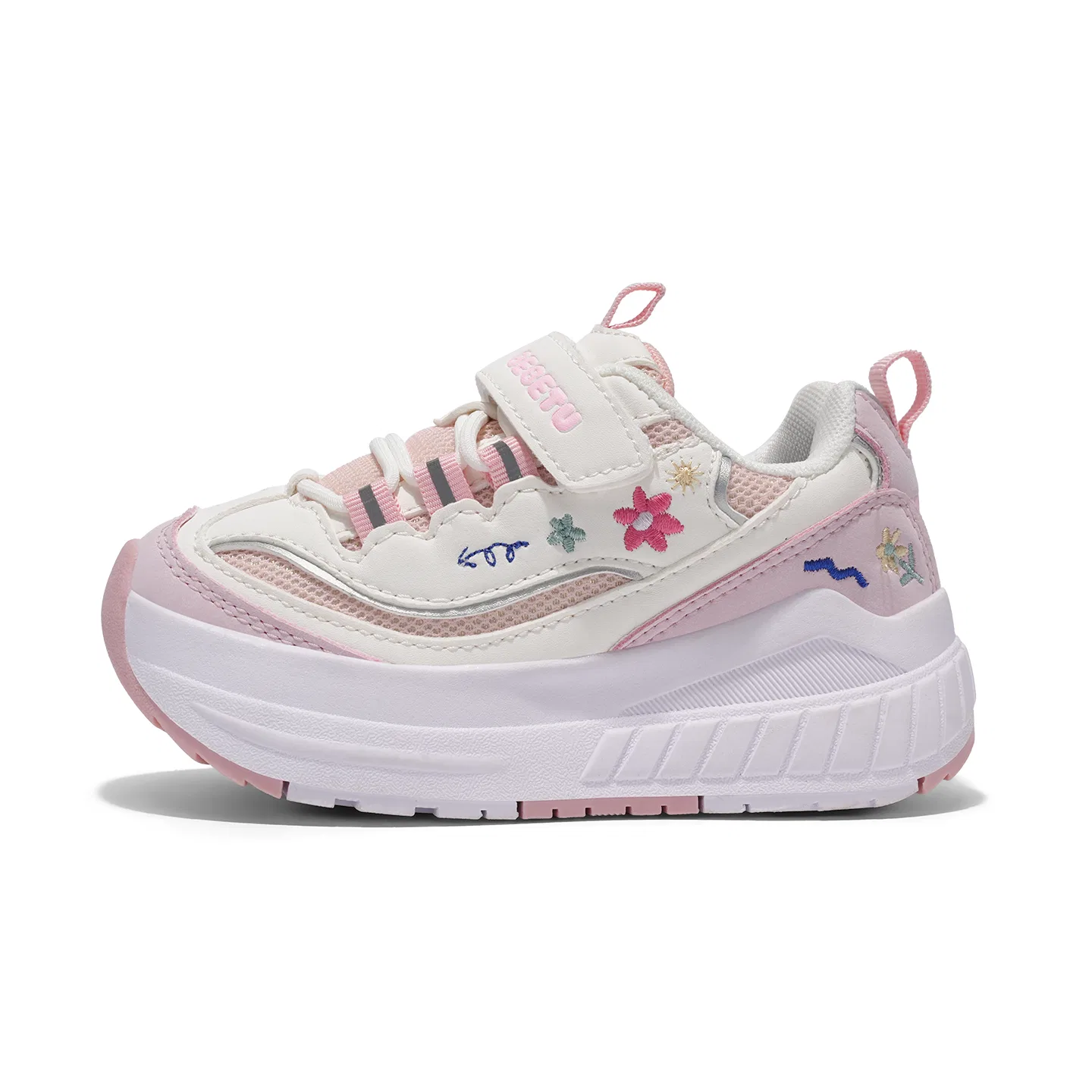 Детские уличные кроссовки из сетки и экокожи Pink VENICEW