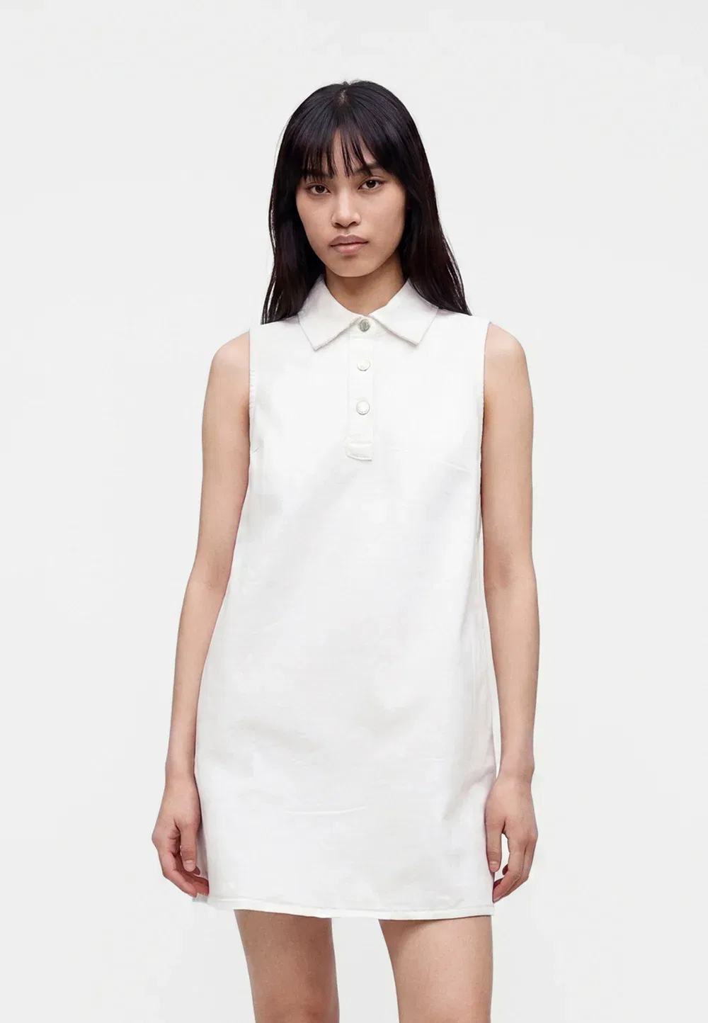 Платье с воротником - джинсовое платье Gap, Fresh White